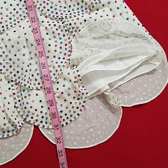 PAGEANT OUTFIT Rhinestone covered white petal design top and pants showgirl Sm - Picture 4 of 8